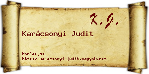 Karácsonyi Judit névjegykártya